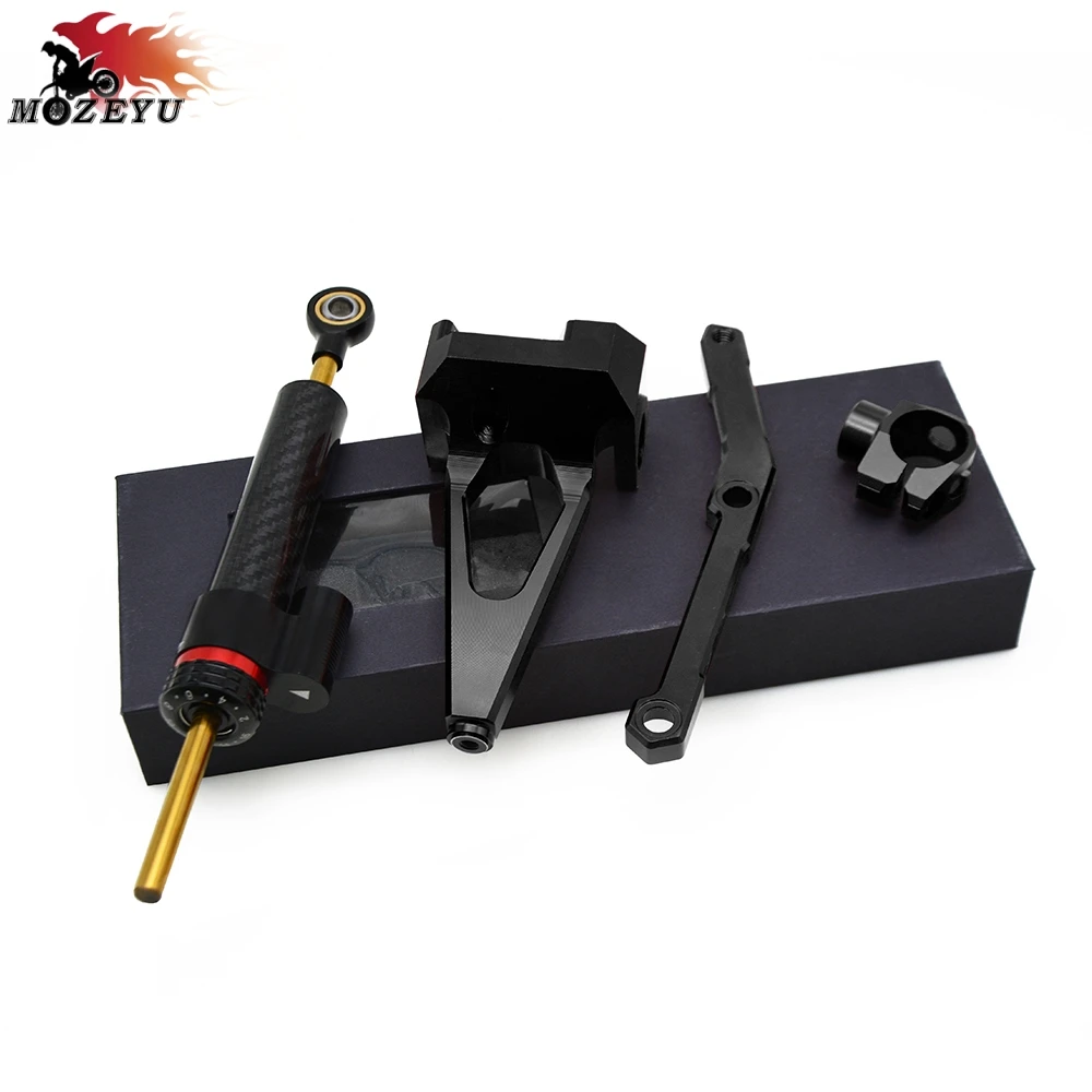 

MT 09 FZ 09 Motorcycle CNC Stabilizer Steering Damper&Mounting Bracket Kit For YAMAHA MT09 FZ09 MT-09 2013-2016 2017 2018 2019