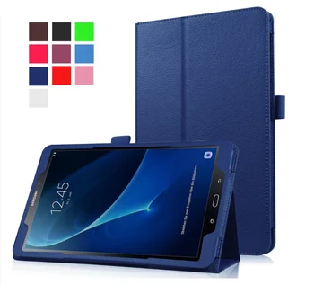 

Litchi Pattern Tablet Case for Samsung Galaxy Tab A A6 10.1 2016 T585 T580 T580N Flip Stand PU Leather Cover Protective Shell