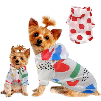 

Small Dog Raincoat Hoodie Summer Sun Protection Dog Clothes Sun-proof Clothing For Small Medium Dogs Chihuahua Bulldog