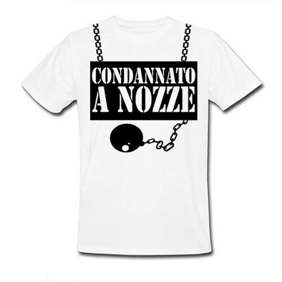 Футболка Uomo Condannato A Nozze Palla Al Piede Regalo Sposo Addio Celibato Бодибилдинг футболка | Мужская