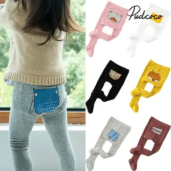 

2020 Baby Autumn Winter Tights Hot Baby Toddler Kid Girl Ribbed Stockings Cotton Warm Pantyhose Solid Candy Color Tight 0-6Years