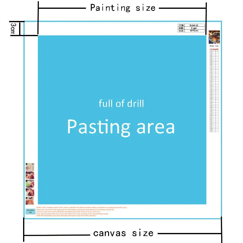 New Diamond Painting Lion Full Square Diamond Embroidery 5D Diy Animal ) (3)