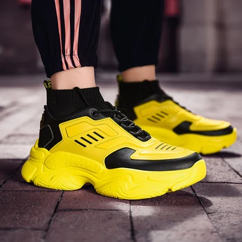 

Brand Men chunky Sneakers Autumn Ankle Shoes New Breathable Men Casual Shoes Walking Shoes Men Fashion platform Sneakers For Men