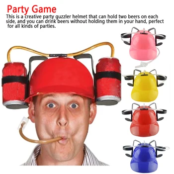 

Helmet Drinking Beer Drink Soda Miner Hat Lazy lounge Cap Party Cool Unique Toy Prop Drink Holderball gag,drinking straw