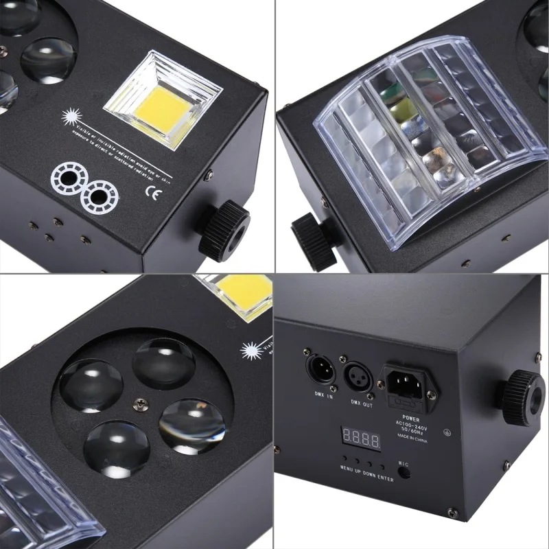 RGBW Strobe Light LED Disco Strobe Lights 60W DJ Flashing Stage Light for KTV Party Lighting Christmas Decoration for Home Bar