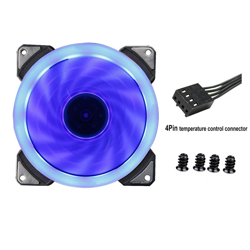 9cm 92mm LED 팬 90mm 4PIN 3PIN PC 데스크탑 컴퓨터 케이스 냉각 쿨러 팬 12V 9225 92x92x25mm GPU CPU 쿨러 더블 헤일로 라이트