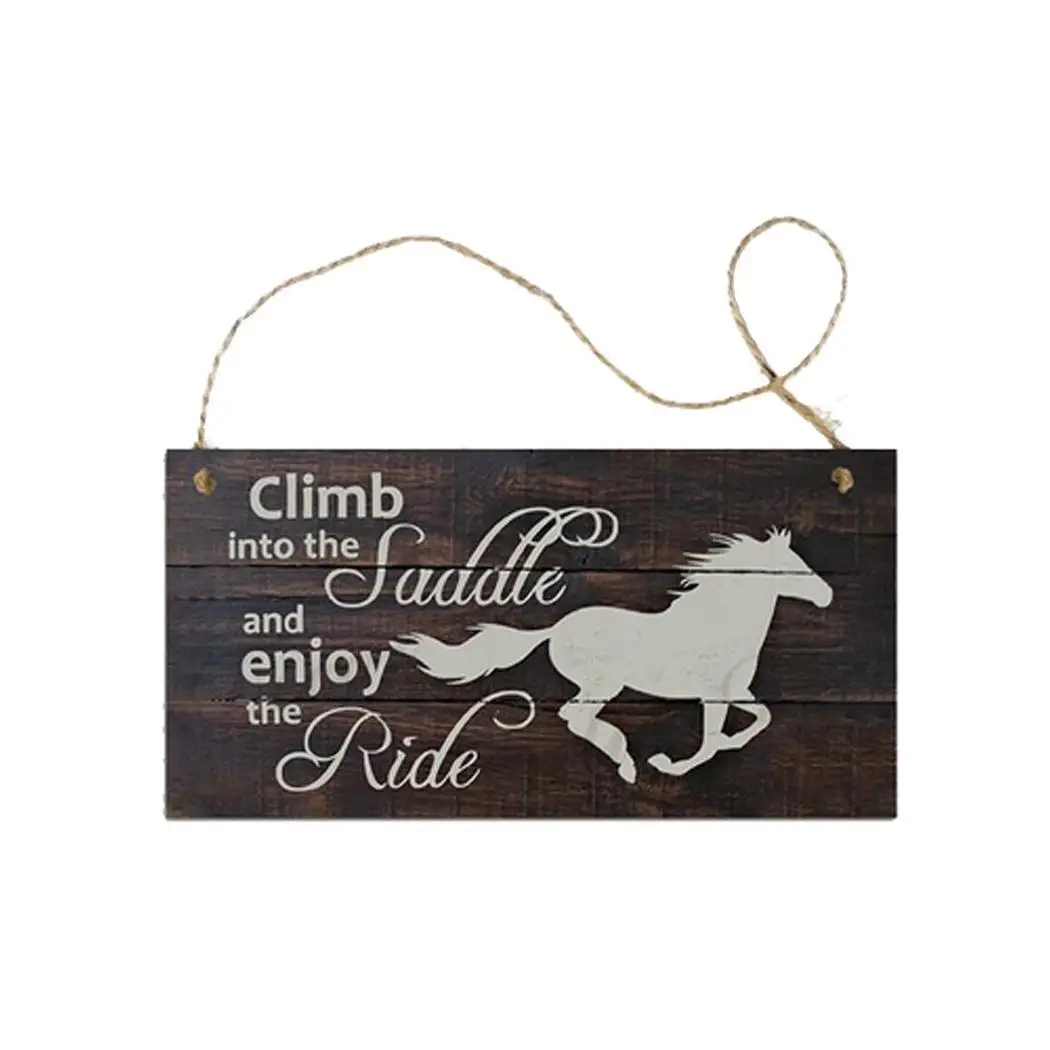 

Wood Stable Hanging Plates Horse Signs 1, 2, 3, 4, 5, 6, 7, 8 Square Letter Print Gift Home Decoration