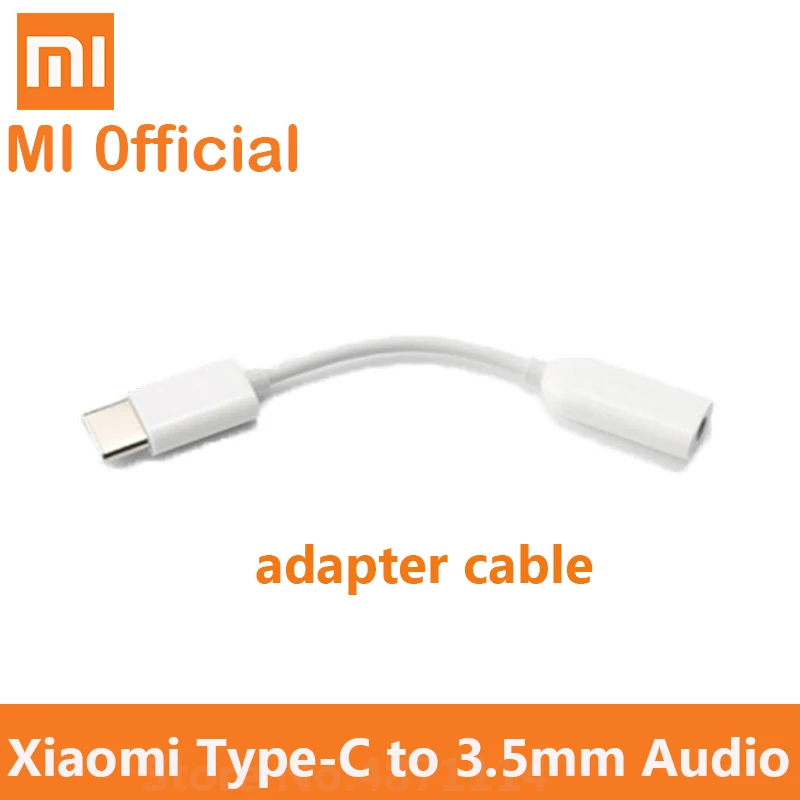 

Xiaomi Original Type-C 3.5mm Audio Adapter Cable for MI 8 6 SE A2 MIX 2S note3 Black shark USB-C male to AUX audio female Jack