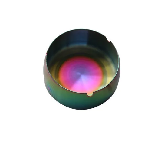 Colorful-8CM Пепельница из нержавеющей стали, наружная, внутренняя, ветрозащитная, высокая температура, капля, подставка для сигарет, держатель для дома, офиса, декоративная пепельница - Цвет: Colorful-8CM
