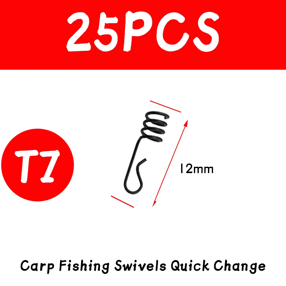 9KM Carp Fishing Swivel 30~60Pcs Quick Change Rolling Swivel With