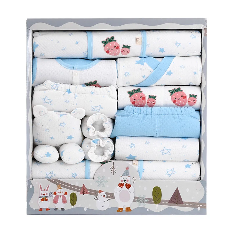 

Unisex Baby Sets 18PCS Newborn Cotton Baby Girl Clothes Autumn Full Sleeve Baby Boy Clothes Winter Print Roupas de bebe