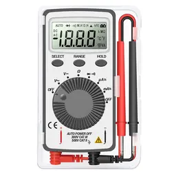 Mini multimètre numérique ANENG AN101, testeur de tension cc/ca, compteur de courant LCD, testeur professionnel avec fil de Test 