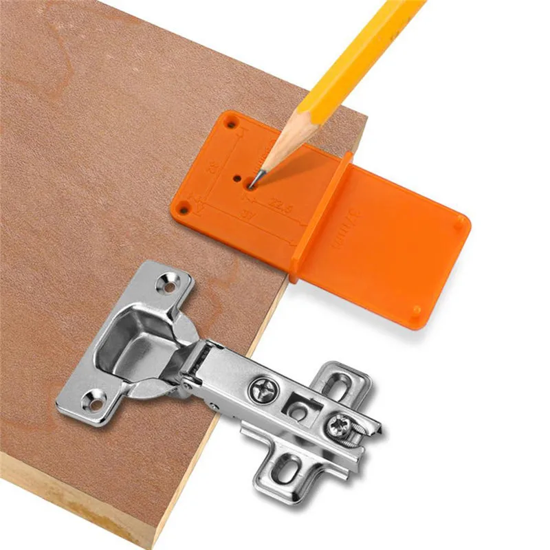 35/40mm Drill Hole Opener Locator Woodworking Punch Hinge Guide Drill Bit Hole Tools Door Cabinets DIY Template Woodworking Tool