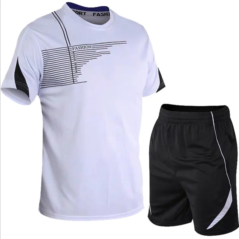 men's set sportswear kit short sleeve sports sport shirt men running 2pcs suit for soccer gym fitness men t-shirts+shorts sets men's set sportswear kit short sleeve sports sport shirt men running 2pcs suit for soccer gym fitness men t-shirts+shorts sets