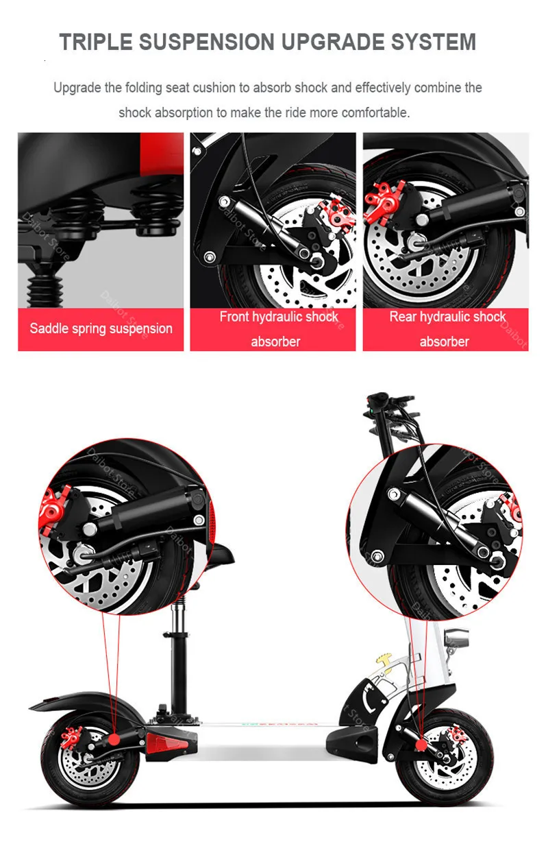 1200W 60V Electric Scooters Adults Two Wheels Electric Scooters High Speed 60KMH Folding Powerful Electric Bike With Seat (40)