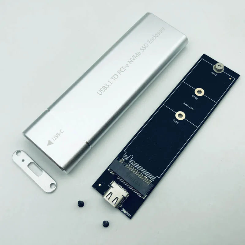 Carcasa de disco duro QINDIAN m2 NVME SSD/caja HD adaptador USB C caja de disco duro m2 adaptador U