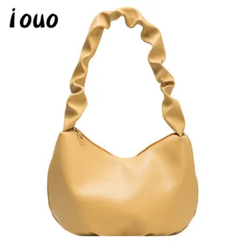 

iouo genuine armpit bag woman summer popular fold cloud hand shoulder Korean version 2020 soft new