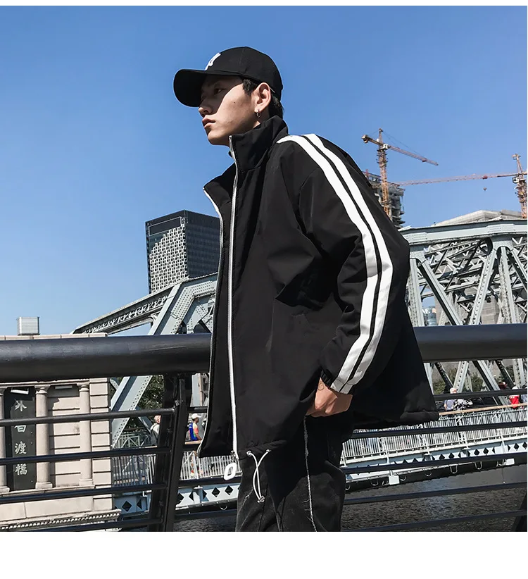 Winter New Style Men Printed Loose-Fit Stand Collar Long Sleeve Cotton-padded Clothes Japanese-style Teenager Thick Coat Me