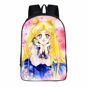 

16 Inch Cartoon Student Bag Children Backpack School Girls Orthopedic Multifunctional Personality Casual Secondary Backpack 137