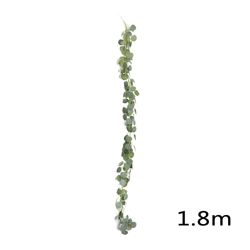 1.8m Artificial Plastic Leaf Garland Plants Vine Fake Foliage Flower Rattan Deco