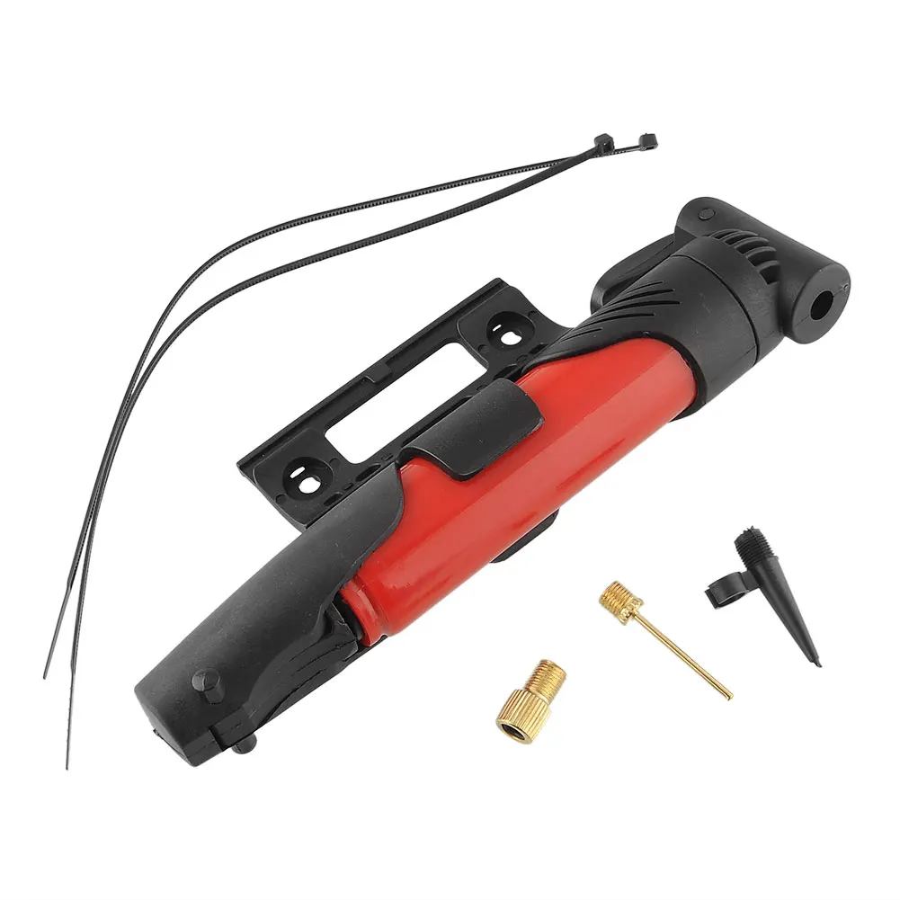 Portable Foldable Bike Cycling Tire Tyre Inflator Air Pump Skidproof Red