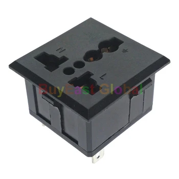 

(Lot 10) Universal Outlet AC Power Socket Panel Mount Receptacle Max AC250V 13A