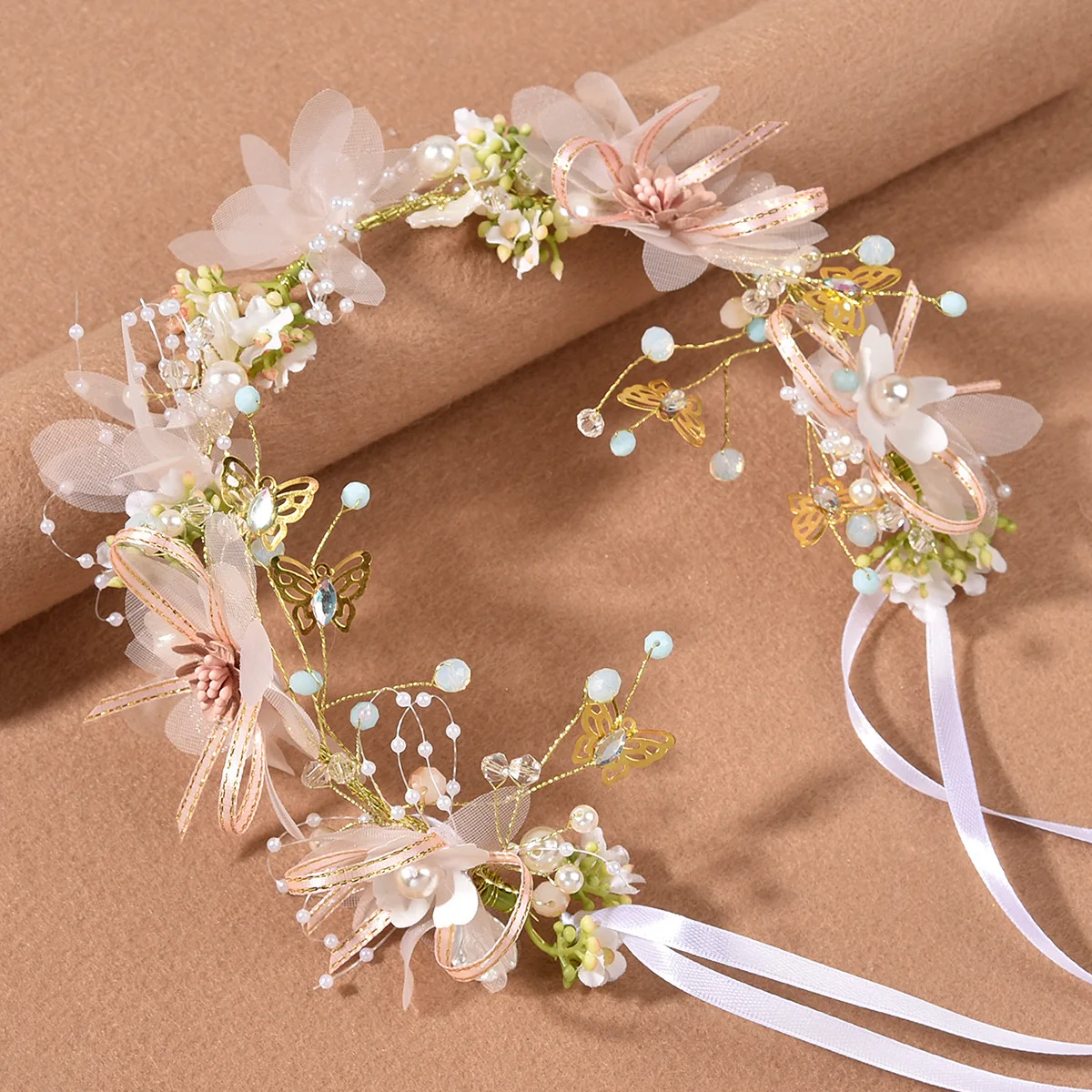 Forest Fairy Style Delicate Children's Day Wreath Kids Girl Daughter's Birthday New Year Gift Favors Wedding Headdress kids wreath headdress