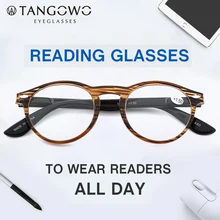 TANGOWO, круглые очки для чтения, для мужчин, для пожилых женщин, очки для дальнозоркости+ 1,0+ 1,5+ 2,0+ 2,5+ 3+ 3,5
