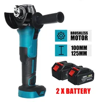 Drillpro 125mm Brushless Cordless Angle Grinder Li Battery Electric Polishing Cutting Machine Power Tools For Makita Battery 2