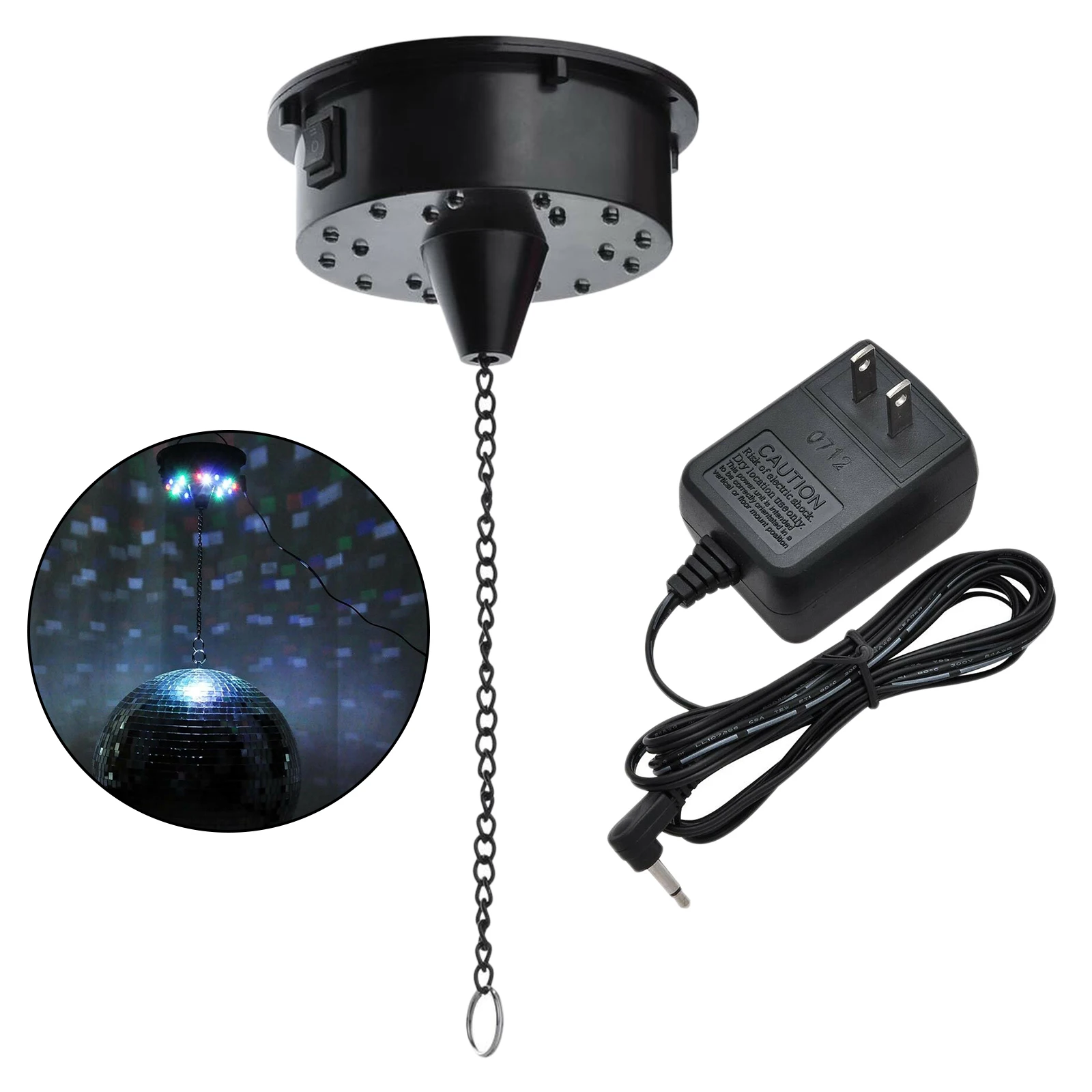 RGBW Light Rotating Motor 18LEDs For Mirror Disco Ball 8