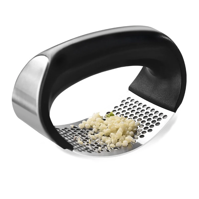 Garlic press 304 новое кольцо из нержавеющей стали, пресс для чеснока, давилка чеснока, бытовая многофункциональная нержавеющая сталь, Ручной пресс для чеснока, кухонные инструменты - Цвет: Garlic press