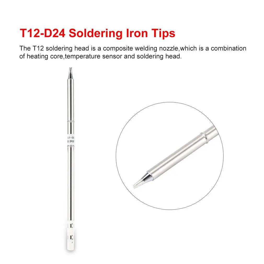 T12 электронный паяльник наконечник T12-D24 высококачественные сварочные инструменты T12 паяльник для паяльной станции быстрого нагрева
