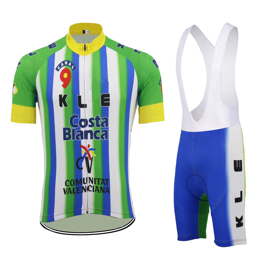 cycling jersey set men short sleeve bike wear jersey set bib shorts Gel Pad Breathable team Cycling clothing