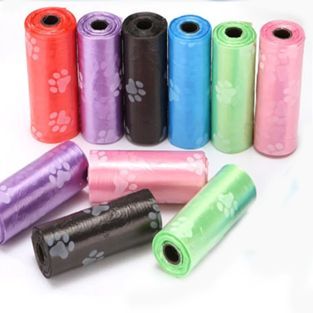 

10 Rolls Dog Poop Bag Cute Printing Cat Puppy Waste Pick Up Bags Outdoor Home Clean Disposable Refill Garbage Bag Pet Supplies