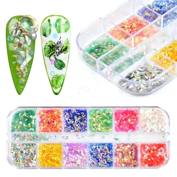 

Nail Art Spangles Rose Gold Mirror Mermaid Flakes 3D Nail Glitter Sequins Makeup Tool Hexagon Slice Decoration Tips