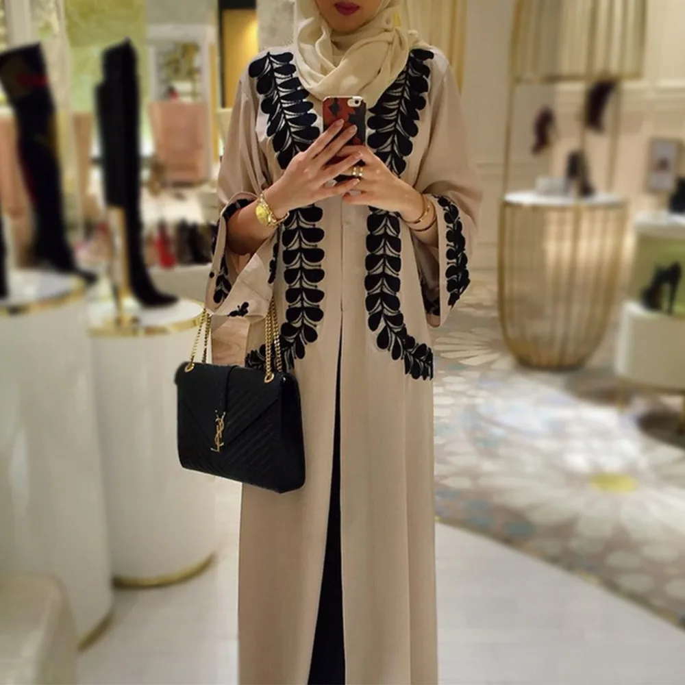 abaya одежда из Дубая турецкие платья Горячая Распродажа кардиган платье мусульманское платье Новая мода мусульманское женское платье SL1110