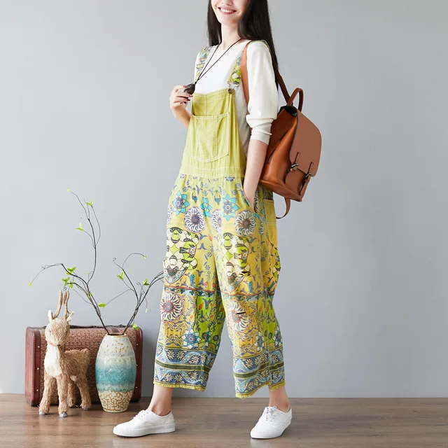 Wide Leg Dungarees with Pockets 22