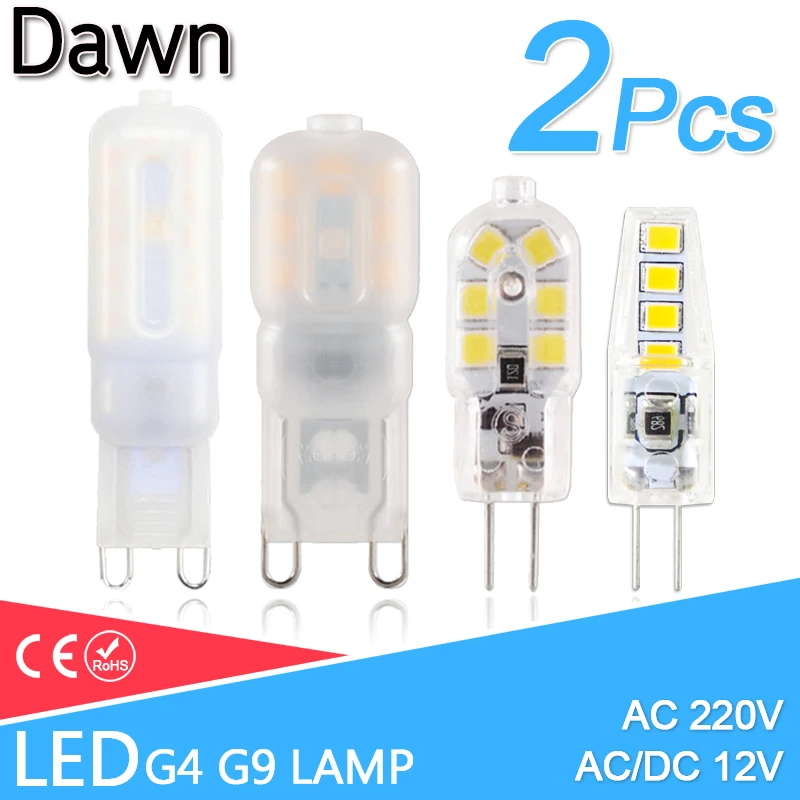 led g4 g9 led lamp 3W 5W Mini LED Bulb AC 220V DC 12V Spotlight SMD2835 Chandelier High Quality Lighting Replace Halogen Lamps