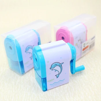 

Cartoon Hand Crank Pencil Sharpener Manual Steel Hob Sharpener Machine For Student Office Sharpener Stationery Tools 50*40*80mm