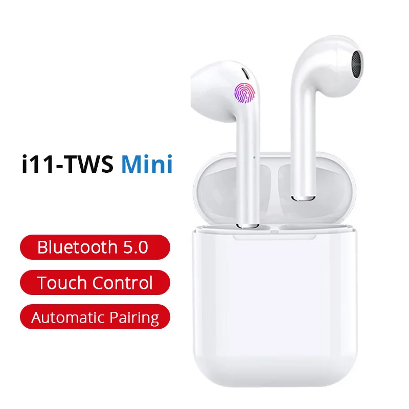 I11 TWS, беспроводные стерео Bluetooth наушники, наушники, воздушная гарнитура, спортивные вкладыши для наушников для iPhone, Android, PK, i7, i9s, i10, i12