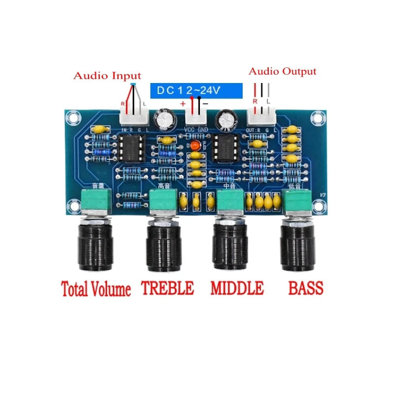 XH-A901 NE5532 тональная плата с регулировкой громкости высоких басов предусилитель тональный контроллер для усилителя аудио Плата
