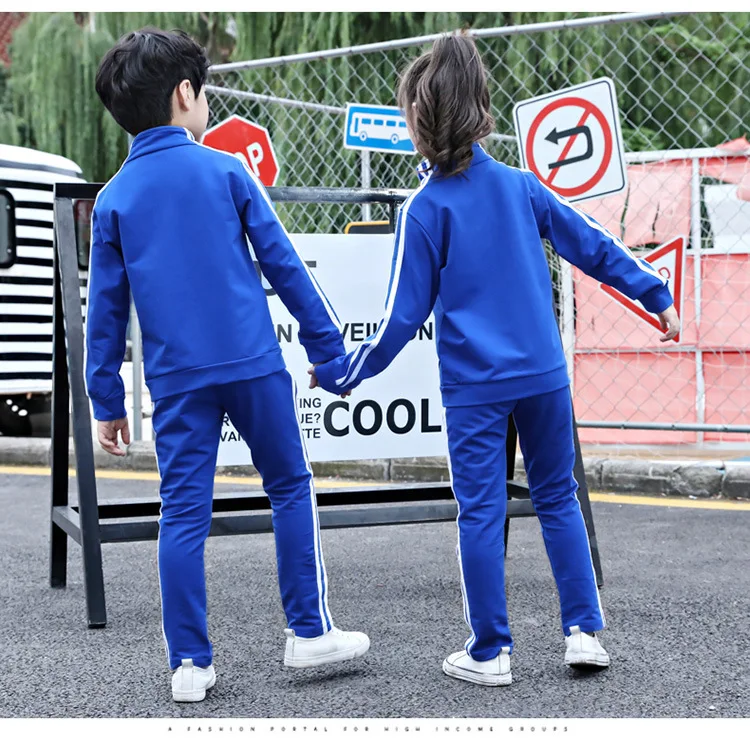 Primary School STUDENT'S Kindergarten Suit Spring And Autumn Customizable Sports Clothing Children School Uniform Business Attir