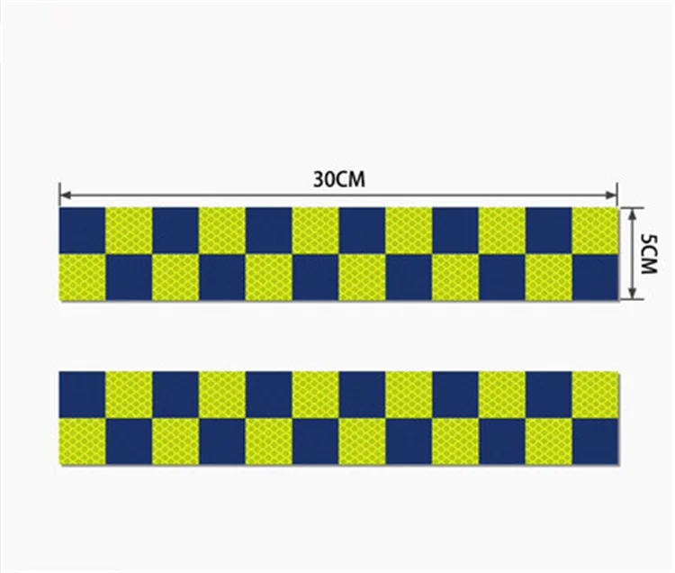 2 шт. синие светоотражающие наклейки Batenburg автомобильные наклейки ночного вождения Предупреждение лента со светоотражающими элементами автомобиля Декор Сделано с 3M