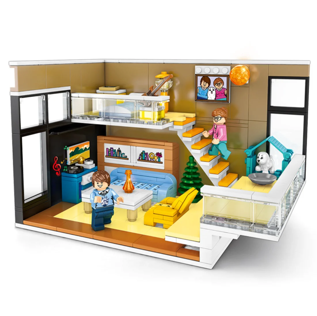 SEMBO подлинные строительные блоки, набор живого дома, Строительные кирпичи, развивающие игрушки, совместимые с логотипом, блоки, игрушки - Цвет: 601501
