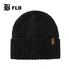 [FLB] Зимние шапки Мужские вязанные шапки кепки маска Warm капот Теплые Мешковатые зимние шапки для мужчин и женщин Skullies шапки F18070