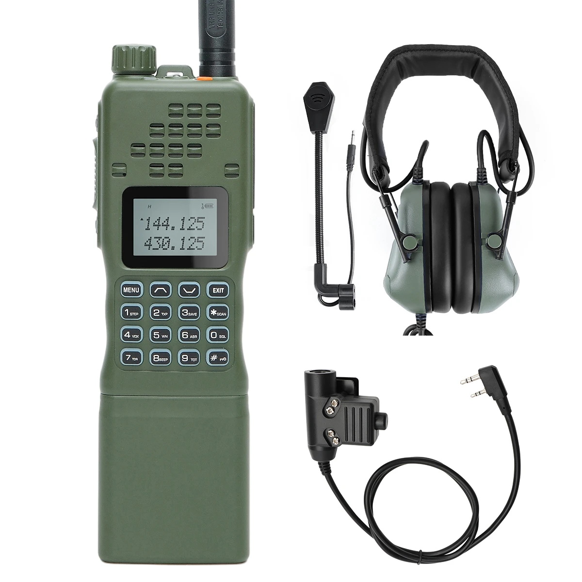 2 way radio Baofeng AR-152 15W Walkie Talkie Tactical Two way Radio with Noise Reduction Sound pickup Headset  Dual Band Radio AN /PRC-152 walkie talkie