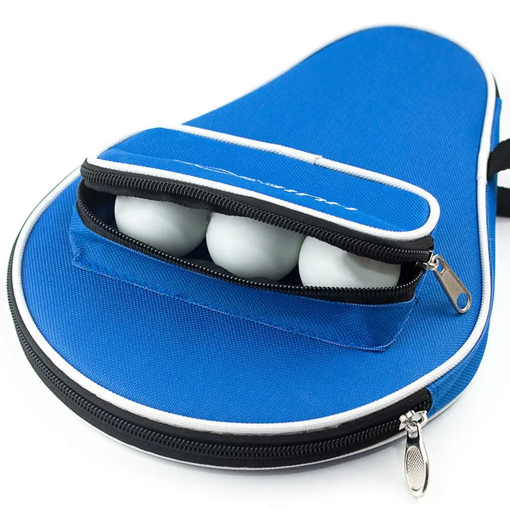 Professional Oxford Table Tennis Racket Case with Outer Zipper Bag for Table Tennis Balls Table Tennis Accessories