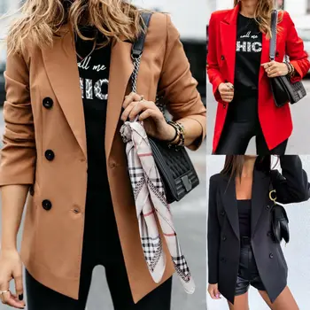 

Women Long Sleeve Slim Blazer Suit Coat Ladies Jacket Formal Suit Plus Size