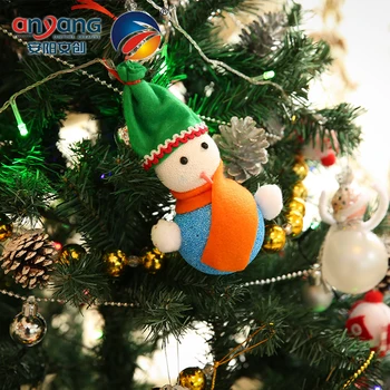

Christmas celebration decoration tree pendant cute and realistic Christmas snowman pendant gift box creative personality