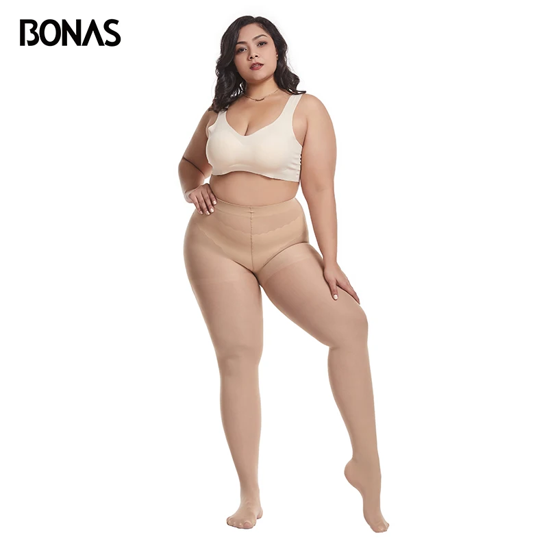 BONAS весенние 80D колготки размера плюс XXXL бархатные эластичные сексуальные очень